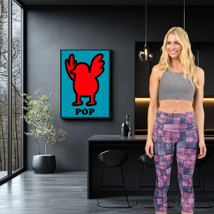 Leggings Capri Patchwork rose et bleu denim avec logo personnalis