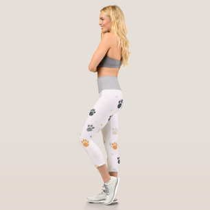 Leggings Capri Pâtes et Pose Yoga Capri Leggings! 🐾 🧘  ♀️
