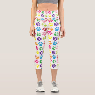 Leggings Capri Paws Colorés, Paws Chiens, Paws Chat
