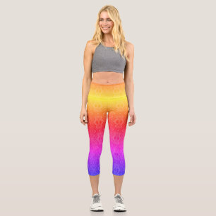 Leggings Capri Peau de serpent arc-en-ciel