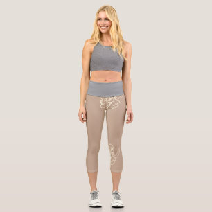 Leggings Capri peinture de fleur capri