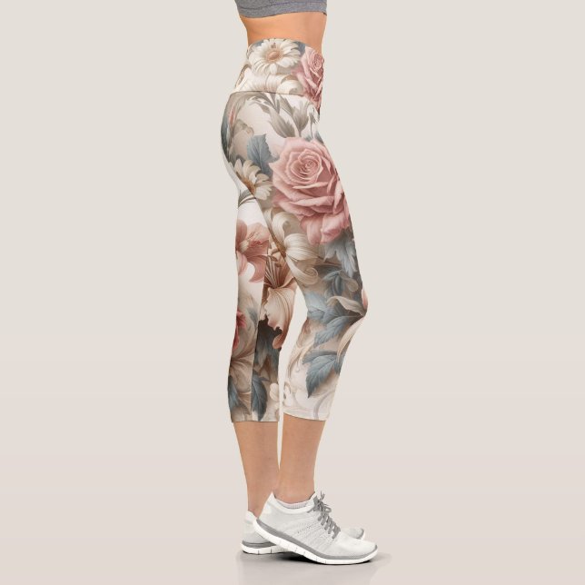 Leggings Capri Perfection florale ancienne légère (Droite)