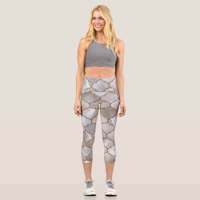 Leggings Capri Perle et or marocain (Recto)