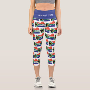 Leggings Capri Personnalisable Patriotique DRAPEAU D'AFRIQUE