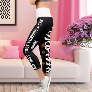 Leggings Capri Personnalisé Big Chat Motif Spot Imprimer Animal a