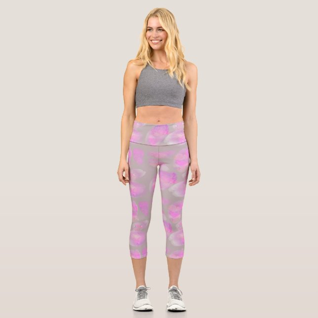 Leggings Capri Pétales Aquarelle  (Recto)