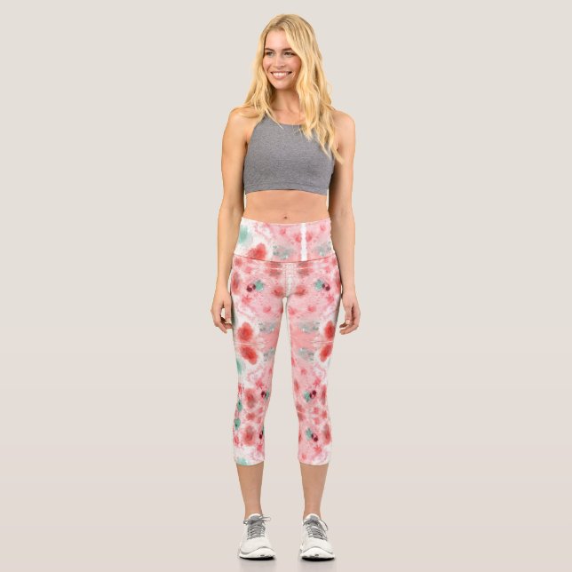 Leggings Capri Pétales dans la Brume (Recto)