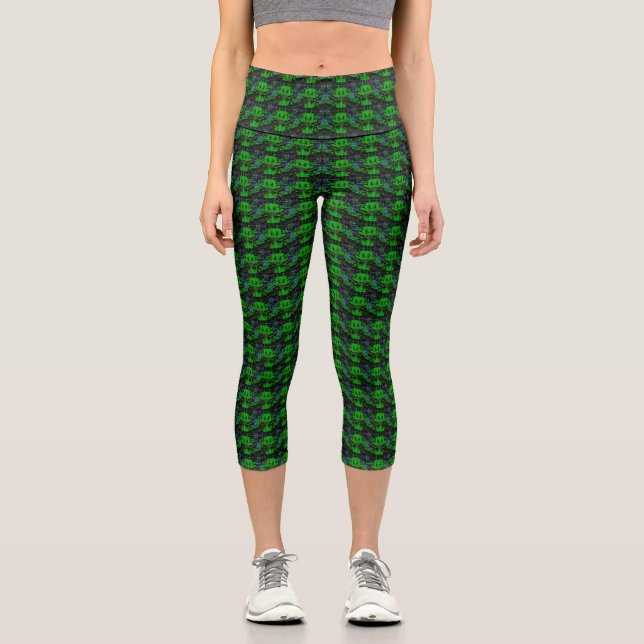 Leggings Capri Petit diable vert (Recto)