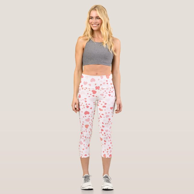 Leggings Capri Petit imprimé coeur  (Recto)