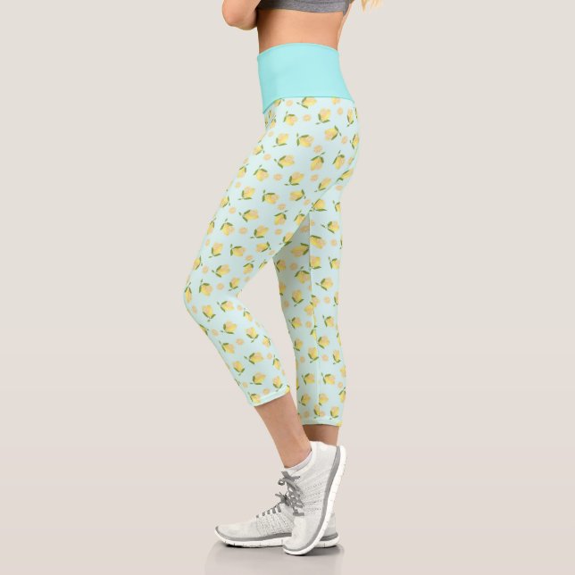 Leggings Capri Petite lumière bleu citron (Gauche)