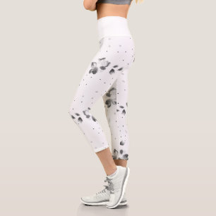 Leggings Capri photo en noir et blanc d'un tas de points