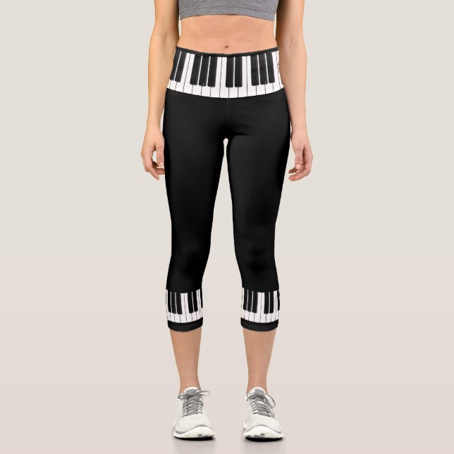Leggings Capri Piano Player Pianiste (Recto)