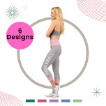 Leggings Capri Pickleball personnalisé rose-gris haut taille<br><div class="desc">Nos pantalons haute taille pour le yoga sont l'ajout parfait à votre garde-robe d'entraînement,  Personnalisé Pickleball Player Custom High Waisted avec le mot "PICKLEBALL" que vous pouvez changer si rapide et facile.</div>