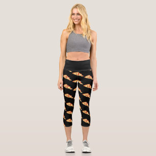 Leggings Capri pizza pepperoni en forme de coeur valentine