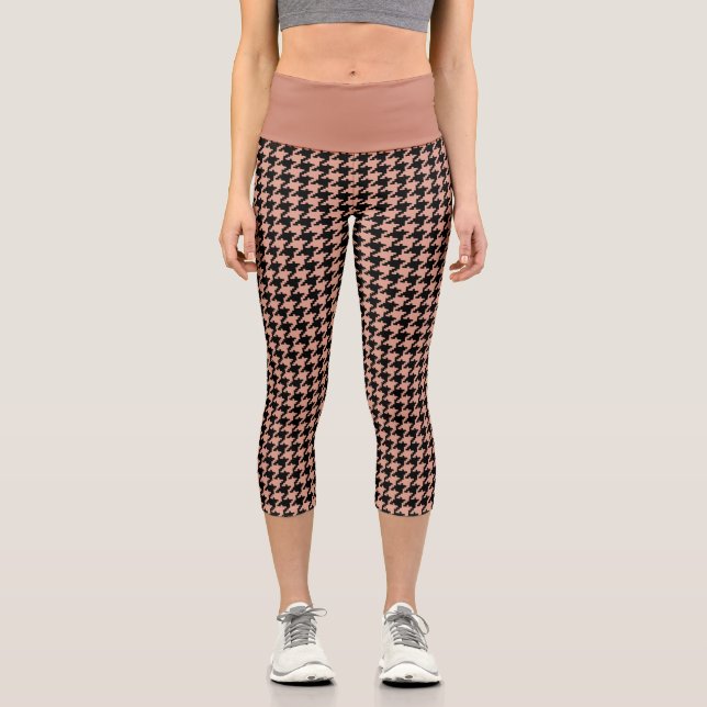 Leggings Capri Plaid en laiton séquoia d'antiquité (Recto)