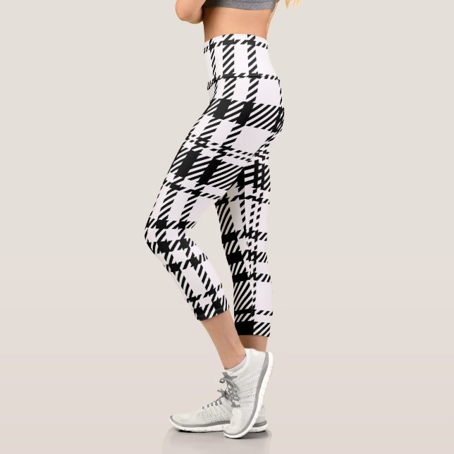 Leggings Capri Plaqué noir et blanc classique (Gauche)