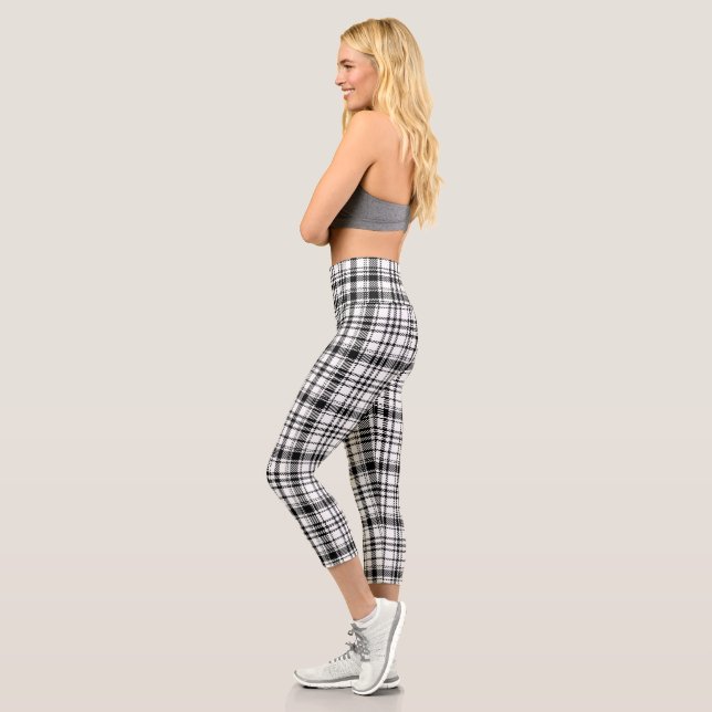 Leggings Capri Plaqué noir et blanc classique (Gauche)