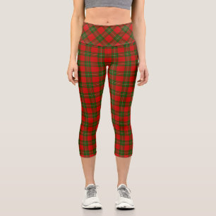 Leggings Capri Plaque vert rouge de tartan MacGregor