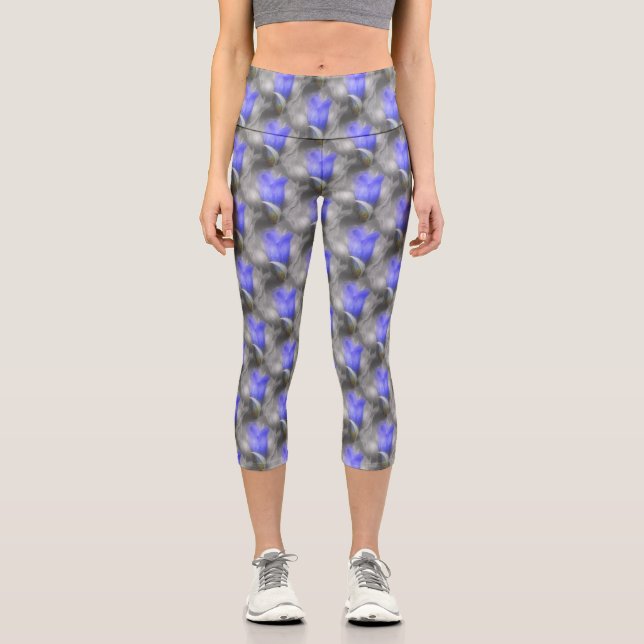 Leggings Capri Plaques Blue Gentian (Recto)