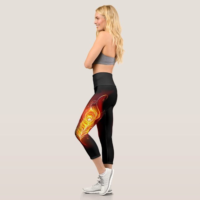 Leggings Capri Plumes de paquetage de feu (Gauche)