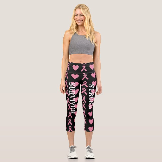 Leggings Capri Plus Fort Que Le Cancer Capris À Haut Taille (Recto)