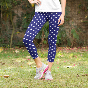 Leggings Capri Point Polka bleu de la marine