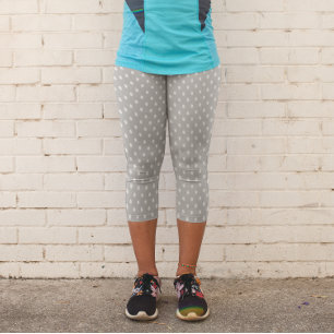 Leggings Capri Point Polka gris