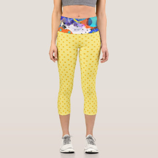 Leggings Capri Points jaunes RUPYDETEQUILA