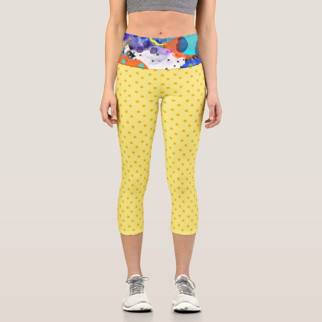 Leggings Capri Points jaunes RUPYDETEQUILA (Recto)