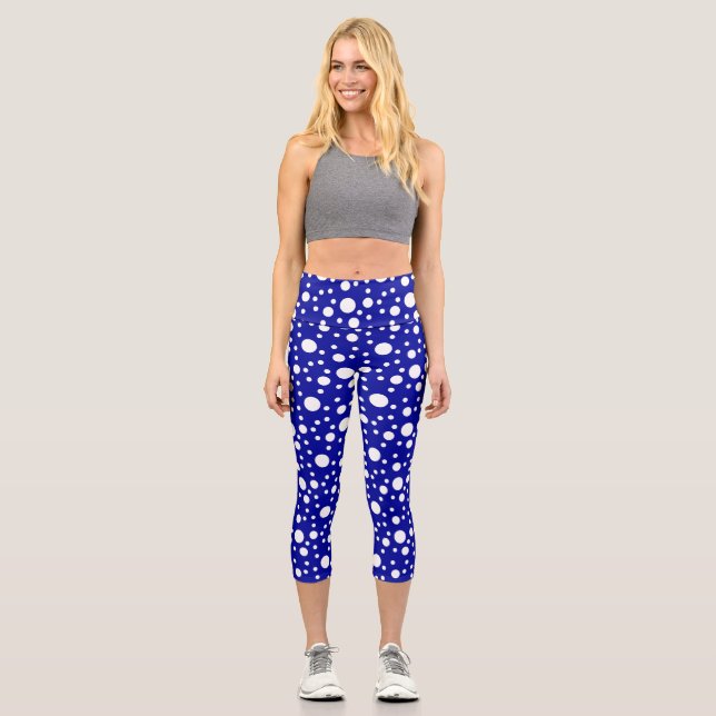 Leggings Capri Pois bleu (Recto)