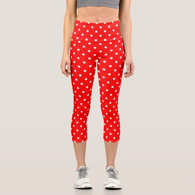 Leggings Capri Pois rouges Capris (Recto)