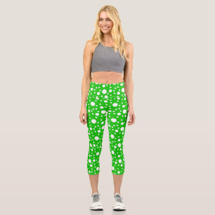 Leggings Capri Pois verts