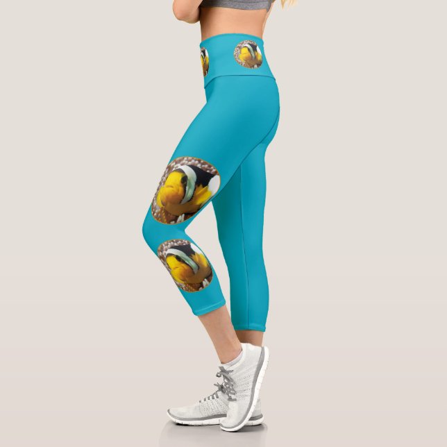 Leggings Capri Poisson clown - Gros plan ! Conception photographi (Gauche)
