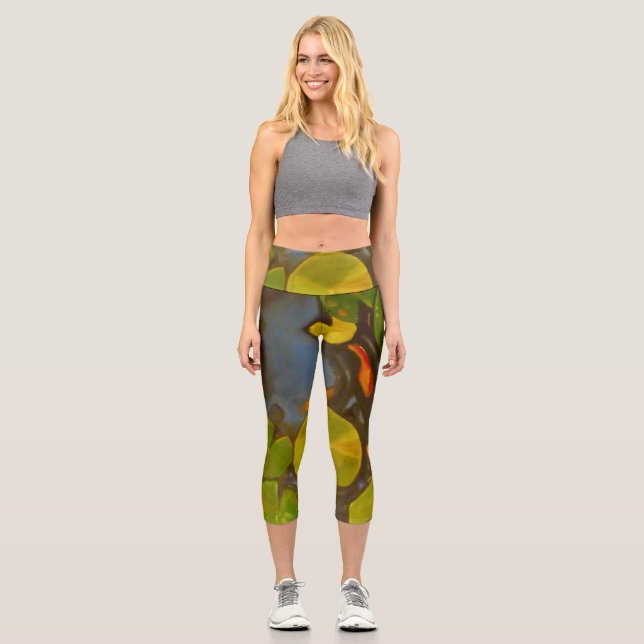 Leggings Capri Poisson D'Or Koi Pond Water Lys (Recto)
