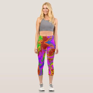 Leggings Capri Porridge de cerveau en Abstrait