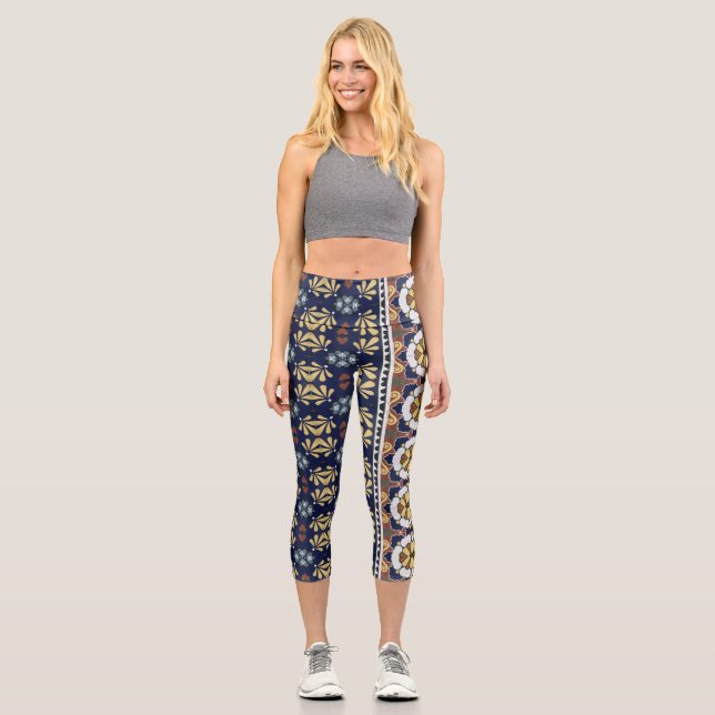 Leggings Capri Portugais conçoit Capris haut taille (Recto)