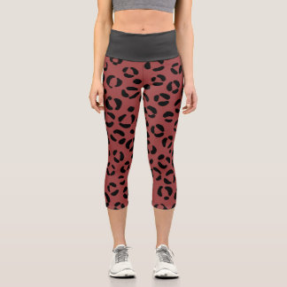 Leggings Capri Poster de animal de Bourgogne