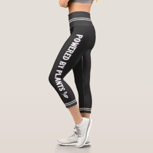 Leggings Capri Powered by plante Vegan plain noir minimal