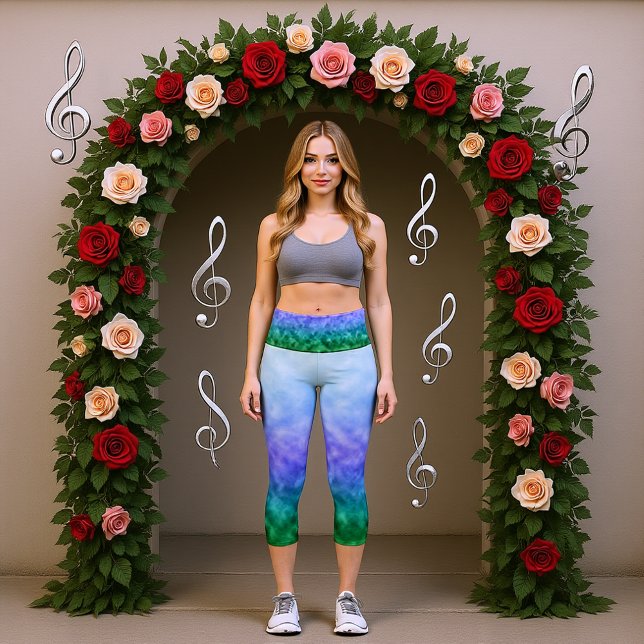 Leggings Capri Printemps sous le ciel (Créateur téléchargé)