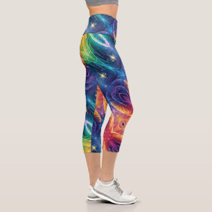 Leggings Capri Professeur de Reiki Galaxy Burst Yoga