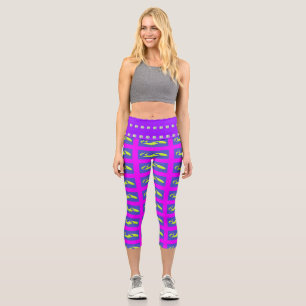 LEGGINGS CAPRI PURPLE ET ROYAL BLUE ART MODÈLE