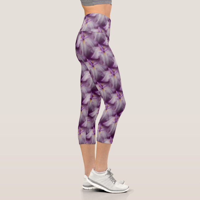 Leggings Capri Purple Japonais Iris Flower Nature (Droite)