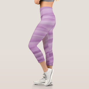 Leggings Capri Purple Ombre Waves Sport