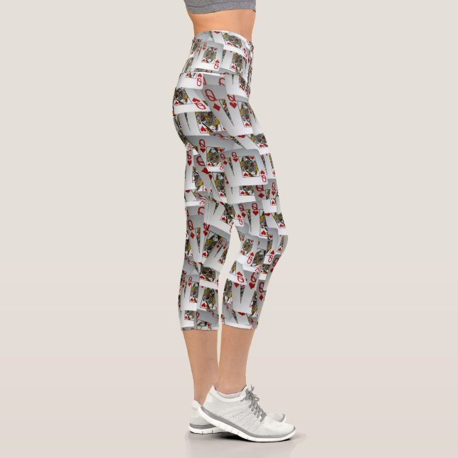 Leggings Capri "Queen's Gambit : Scattered Pairs of Pocket Queens (Droite)