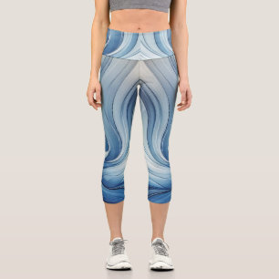 Leggings Capri Radiant blue white