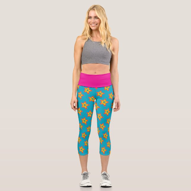 Leggings Capri Rainbow Stars (Recto)