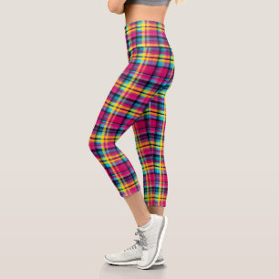 Leggings Capri Rainbow Tartan