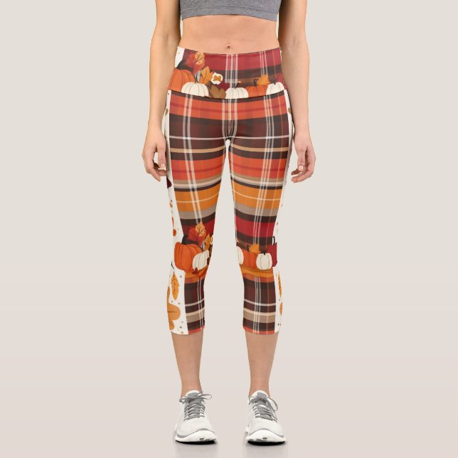 Leggings Capri Rassemblez-vous autour du plaid (Recto)