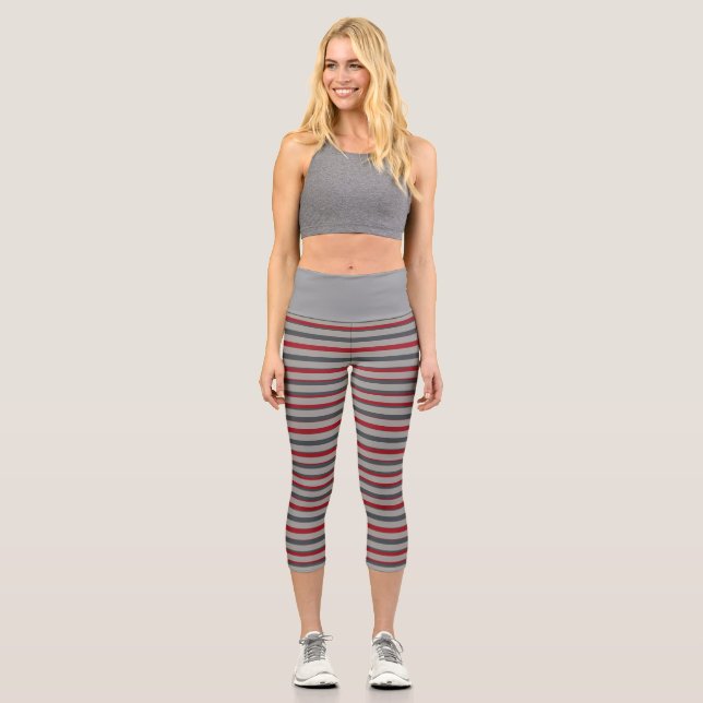 Leggings Capri Rayé décoratif (Recto)