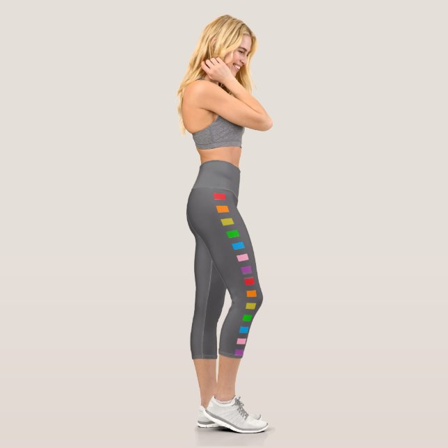 Leggings Capri Rayure de fierté athlétique (Droite)